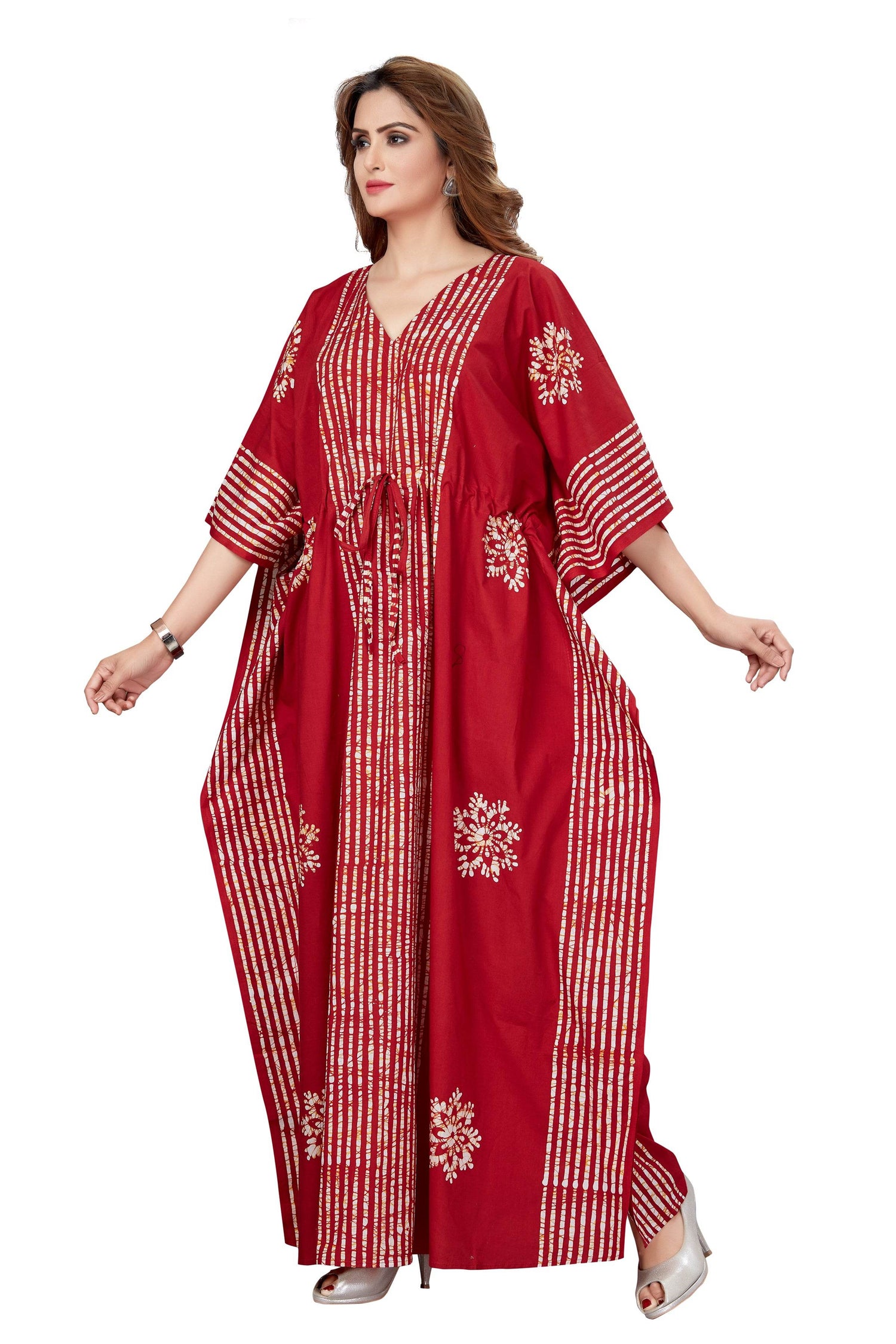 Pure Cotton Kaftan Nighty for Women in Hand Dyed Batik - thekaftanshop.com