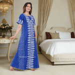 Dotted Blue, Hand Dyed Batik, 100% Cotton Night Gown - NG001 image 3