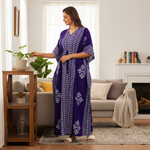 Purple Diamond Arrow Batik, Hand Dyed Batik, 100% Cotton Kaftan - K206 - image 1