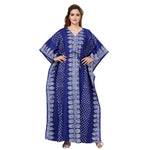 Blue Dotted, Hand Dyed Batik, 100% Cotton Kaftan - K001 - image 8