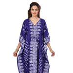Blue Dotted, Hand Dyed Batik, 100% Cotton Kaftan - K001 - image 7