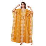 Yellow Dotted, Hand Dyed Batik, 100% Cotton Kaftan - K002 - image 6
