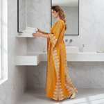 Yellow Dotted, Hand Dyed Batik, 100% Cotton Kaftan - K002 - image 3