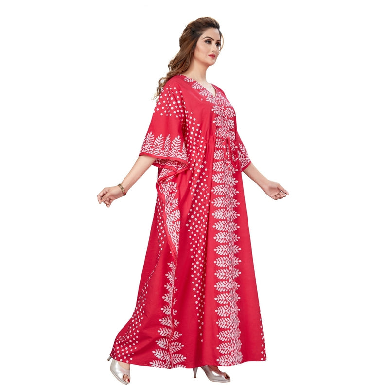 Pink Dotted, Hand Dyed Batik, 100% Cotton Kaftan - K003 - image 5