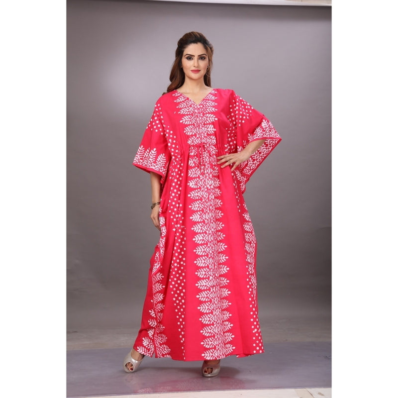 Pink Dotted, Hand Dyed Batik, 100% Cotton Kaftan - K003 - image 9