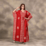 Stripe Red, Hand Dyed Batik, 100% Cotton Kaftan - K010 - image 6