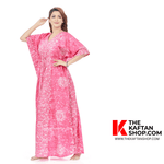 Pink Bandhani, Hand Dyed Batik, 100% Cotton Kaftan - K111 - image 2