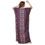 Brown Leaf Design, Hand Dyed Batik, 100% Cotton Kaftan - K141 - image 4