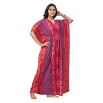 Pink Palm, Hand Dyed Batik, 100% Cotton Kaftan - K181 - image 5