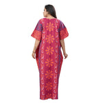 Pink Palm, Hand Dyed Batik, 100% Cotton Kaftan - K181 - image 6