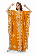 Yellow Motif Design Batik, Hand Dyed Batik, 100% Cotton Kaftan - K235 - image 2