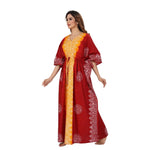 Red & Yellow Shaded, Hand Dyed Batik, 100% Cotton Kaftan - K046 - image 6