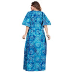 Blue Block Design, Hand Dyed Batik Tie-up, 100% Cotton Kaftan - K062 - image 4