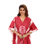 Pink Round Tie-Dye, Hand Dyed Batik, 100% Cotton Kaftan - K090 - image 6
