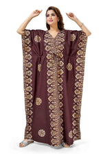 Brown Motif Design Batik, Hand Dyed Batik, 100% Cotton Kaftan - K233 - image 2
