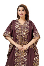 Brown Motif Design Batik, Hand Dyed Batik, 100% Cotton Kaftan - K233 - image 5