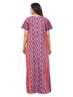 Purple Zig Zag Batik, Hand Dyed Batik, 100% Cotton Night Gown - NG163 image 7
