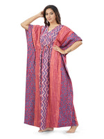 Purple Zig Zag Batik, Hand Dyed Batik, 100% Cotton Kaftan - K163 - image 2
