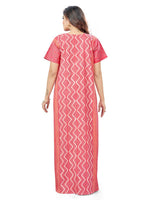 Pink Zig Zag Batik, Hand Dyed Batik, 100% Cotton Night Gown - NG160 image 6