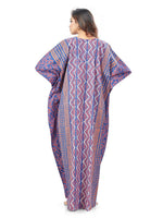 Blue Zig Zag Batik, Hand Dyed Batik, 100% Cotton Kaftan - K161 - image 6