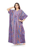 Blue Zig Zag Batik, Hand Dyed Batik, 100% Cotton Kaftan - K161 - image 5