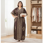 Brown Diamond Arrow Batik, Hand Dyed Batik, 100% Cotton Kaftan - K203 - image 1