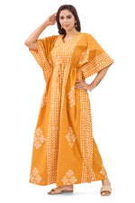 Yellow Diamond Arrow Batik, Hand Dyed Batik, 100% Cotton Kaftan - K205 - image 5
