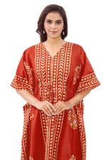 Red Diamond Arrow Batik, Hand Dyed Batik, 100% Cotton Kaftan - K200 - image 5