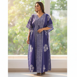 Blue Diamond Arrow Batik, Hand Dyed Batik, 100% Cotton Kaftan - K202 - image 2