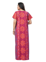 Pink Palm Batik, Hand Dyed Batik, 100% Cotton Night Gown - NG181 image 7
