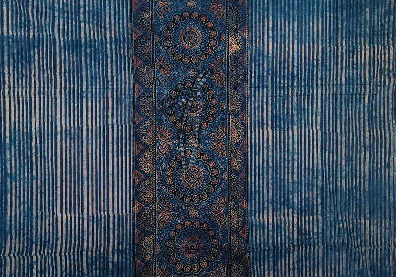 KA3004 – Exclusive Hand Block Ajrak Cotton Kaftan - image 3