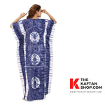 Blue Round Tie-Dye, Hand Dyed Batik, 100% Cotton Kaftan - K091 - image 5