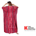 Pink S Design, Hand Dyed Batik Tie-up, 100% Cotton Kaftan - K050 - image 5