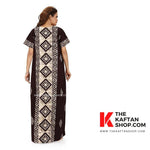 Brown Diamond Design, Hand Dyed Batik, 100% Cotton Night Gown - NG082 image 4