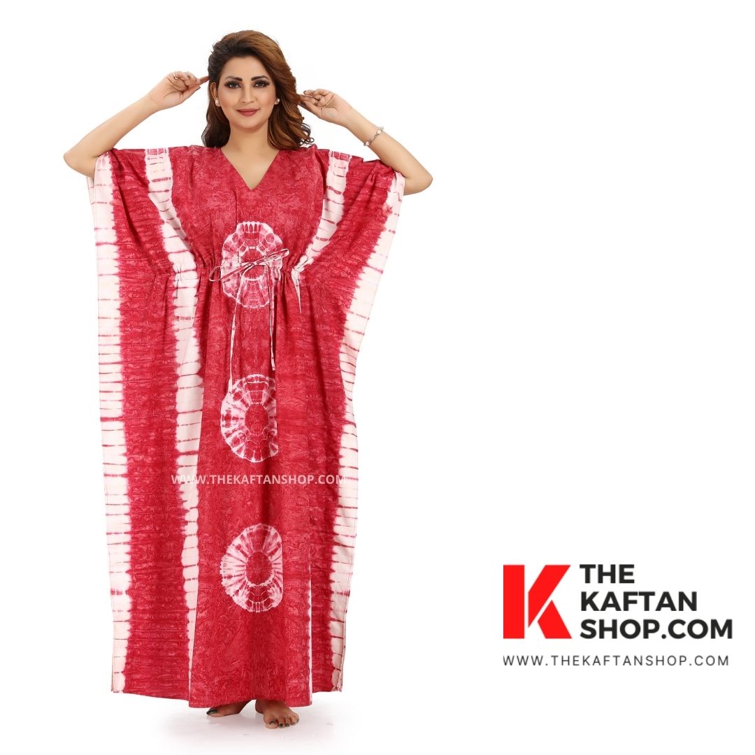 NG-090F Kaftan for Women in Pure Cotton with Hand Batik 