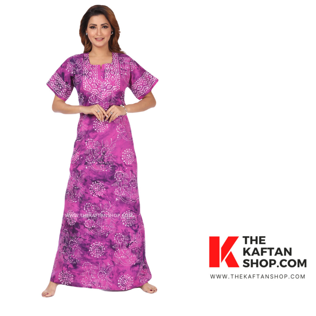 Hand Dyed Batik Cotton Night Gown