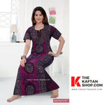 Pink Black Circles, Hand Dyed Batik, 100% Cotton Night Gown - NG020 image 6